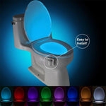 Hoomics Motion Activated Toilet Night Light – 8 Color LED Toilet Bowl Lamp with Motion Sensor