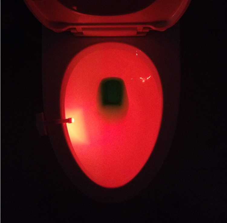 Hoomics Motion Activated Toilet Night Light – 8 Color LED Toilet Bowl Lamp with Motion Sensor