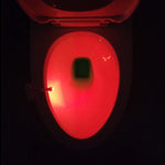 Hoomics Motion Activated Toilet Night Light – 8 Color LED Toilet Bowl Lamp with Motion Sensor