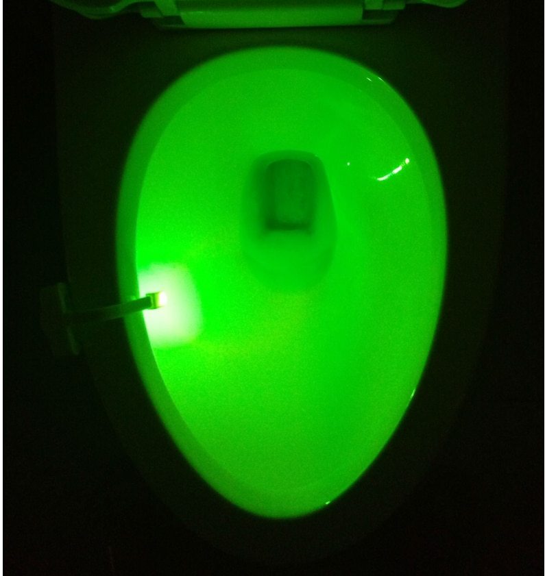 Hoomics Motion Activated Toilet Night Light – 8 Color LED Toilet Bowl Lamp with Motion Sensor
