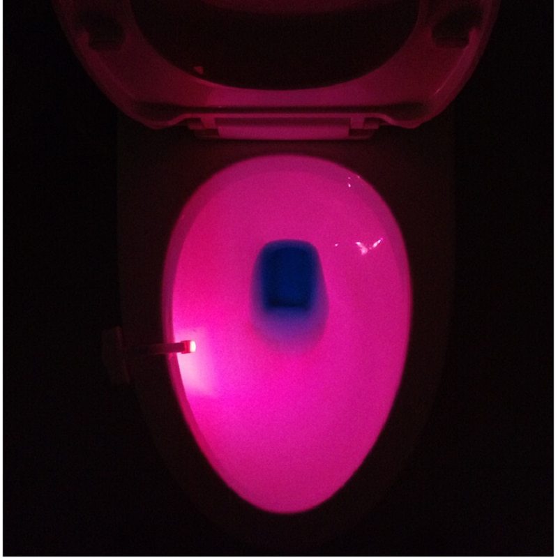 Hoomics Motion Activated Toilet Night Light – 8 Color LED Toilet Bowl Lamp with Motion Sensor