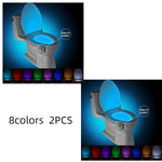 Hoomics Motion Activated Toilet Night Light – 8 Color LED Toilet Bowl Lamp with Motion Sensor