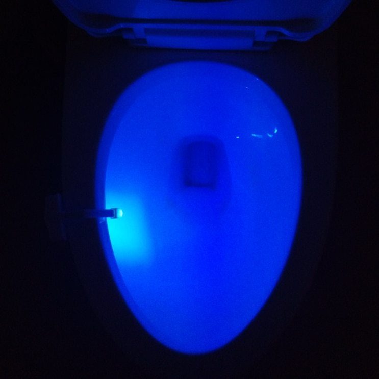 Hoomics Motion Activated Toilet Night Light – 8 Color LED Toilet Bowl Lamp with Motion Sensor