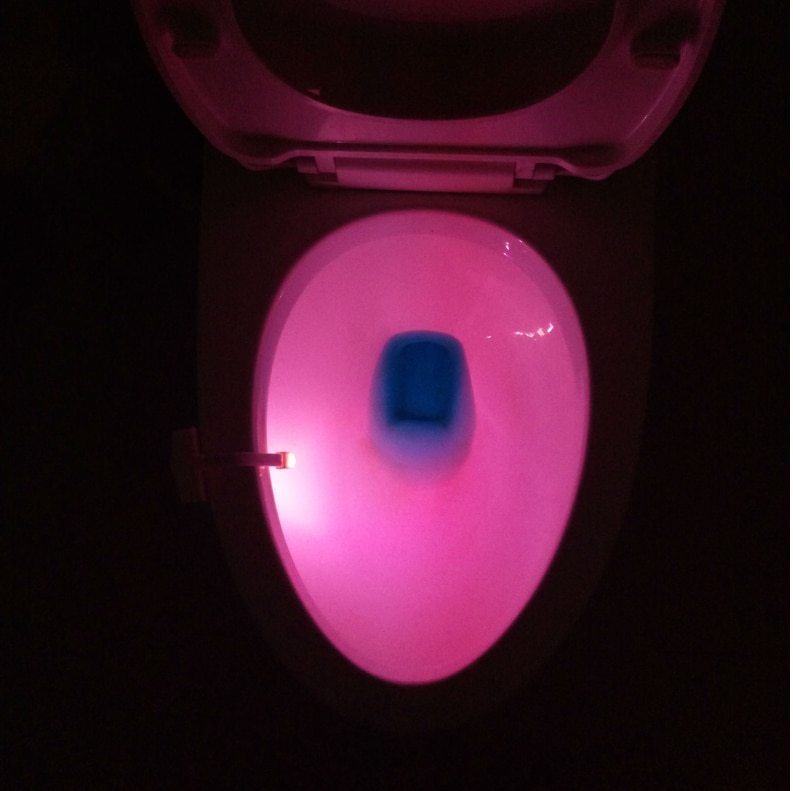 Hoomics Motion Activated Toilet Night Light – 8 Color LED Toilet Bowl Lamp with Motion Sensor