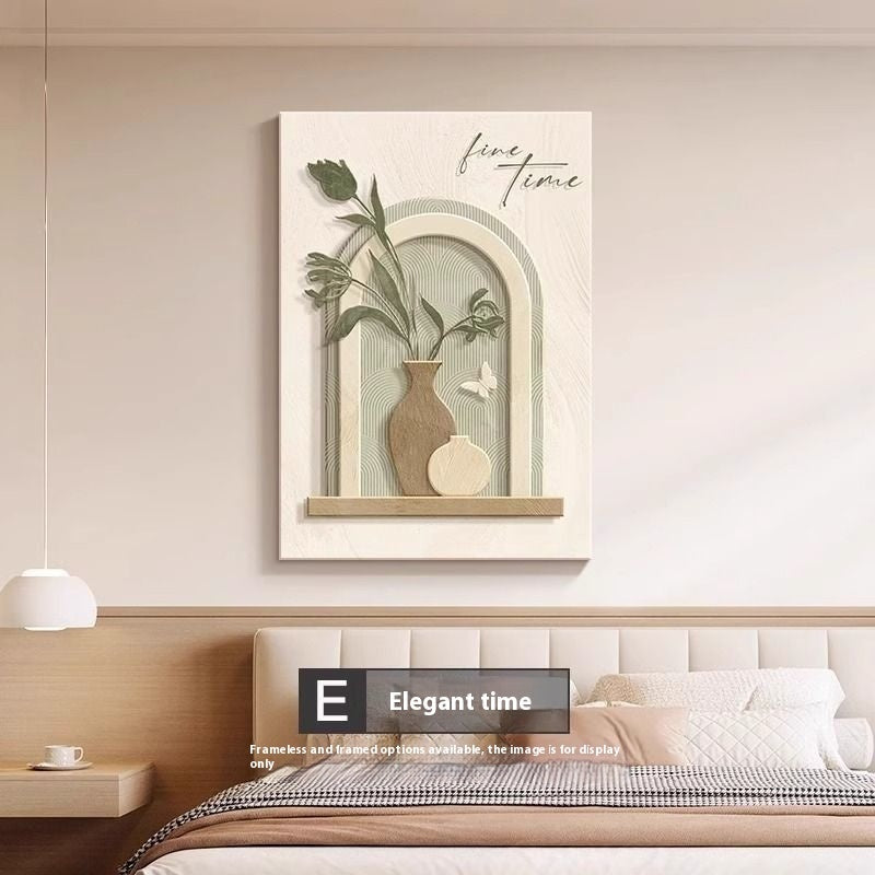Hoomics Cream Style Abstract Line Character Frameless Wall Art – Modern Decorative Painting Mural for Living Room & Home Decor