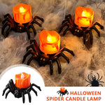 Hoomics 2025 Halloween LED Pumpkin Light Decoration – Spooky Spider Back Candle & Eyeball Lamp for Home
