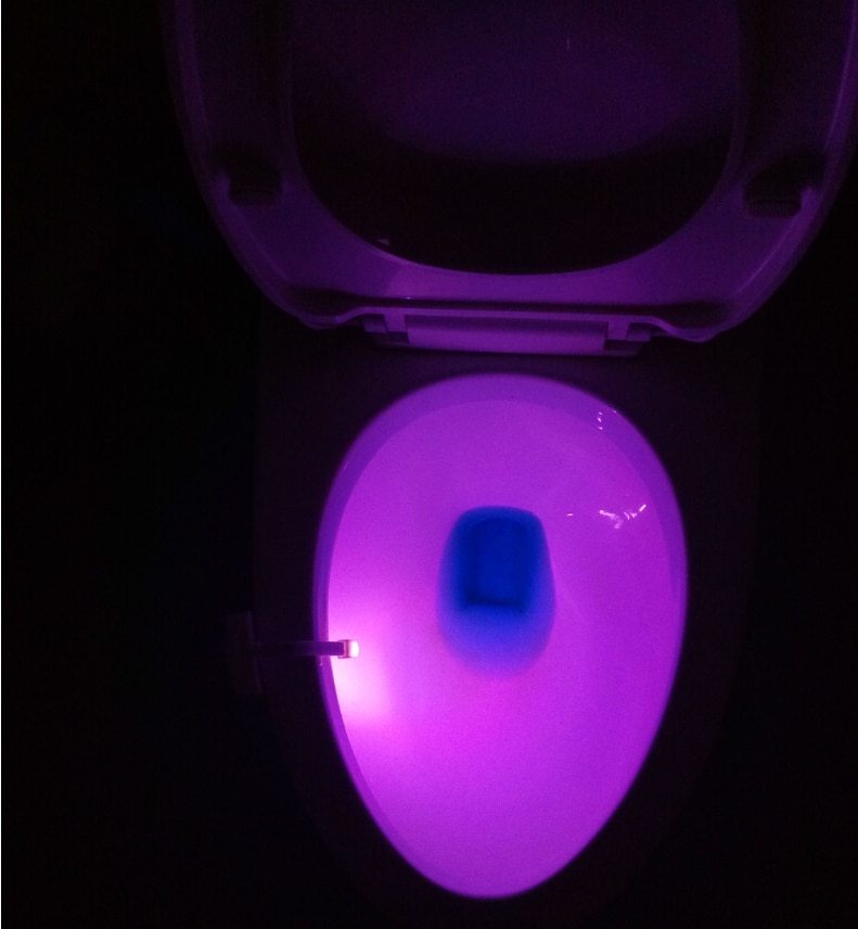 Hoomics Motion Activated Toilet Night Light – 8 Color LED Toilet Bowl Lamp with Motion Sensor