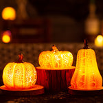 Hoomics Halloween Pumpkin LED Candle Lights – Spooky Decorative Lanterns & Props for Home