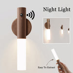 Hoomics Auto LED USB Magnetic Motion Activated Light – Wireless Wood Lamp