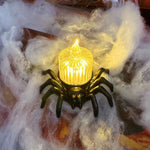 Hoomics 2025 Halloween LED Pumpkin Light Decoration – Spooky Spider Back Candle & Eyeball Lamp for Home
