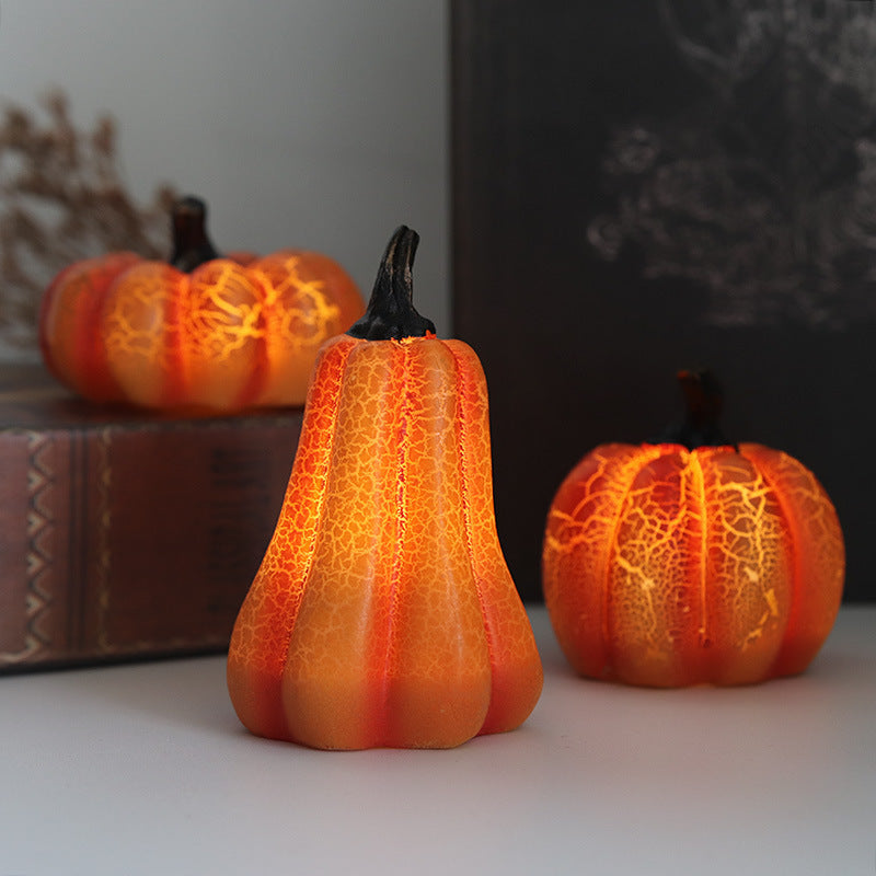 Hoomics Halloween Pumpkin LED Candle Lights – Spooky Decorative Lanterns & Props for Home
