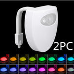 Hoomics Motion Activated Toilet Night Light – 8 Color LED Toilet Bowl Lamp with Motion Sensor