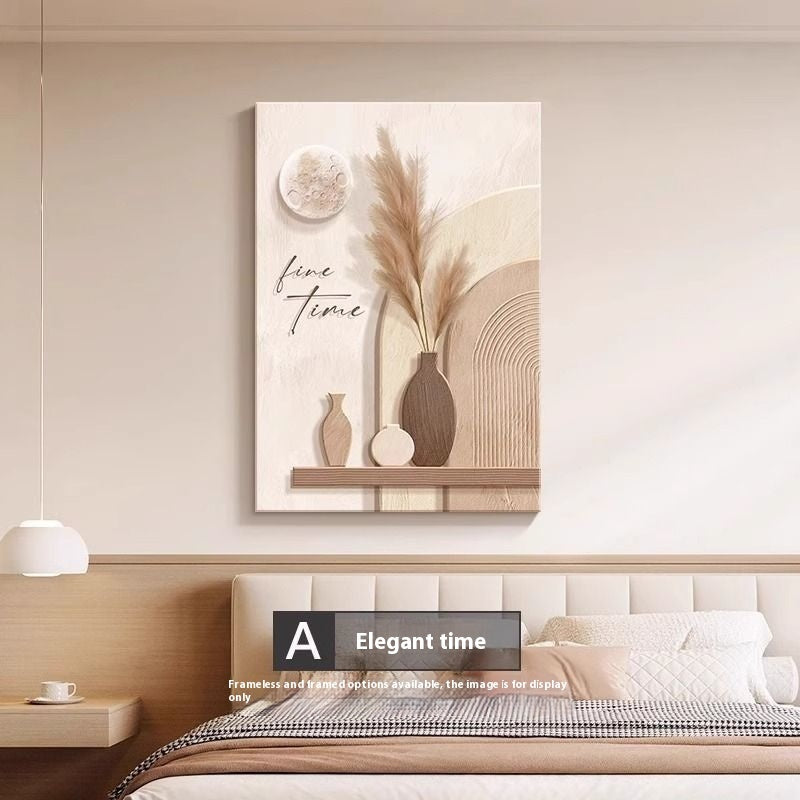 Hoomics Cream Style Abstract Line Character Frameless Wall Art – Modern Decorative Painting Mural for Living Room & Home Decor