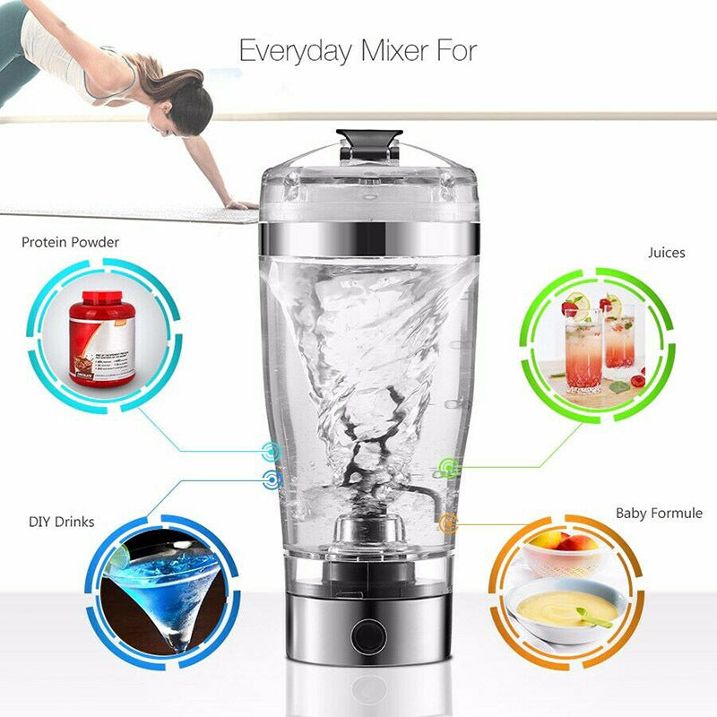 Hoomics Portable Electric Protein Mixer Bottle – USB Rechargeable Shaker Cup (600ml)