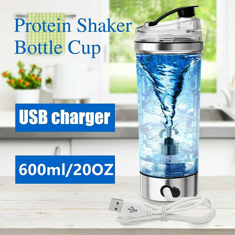 Hoomics Portable Electric Protein Mixer Bottle – USB Rechargeable Shaker Cup (600ml)